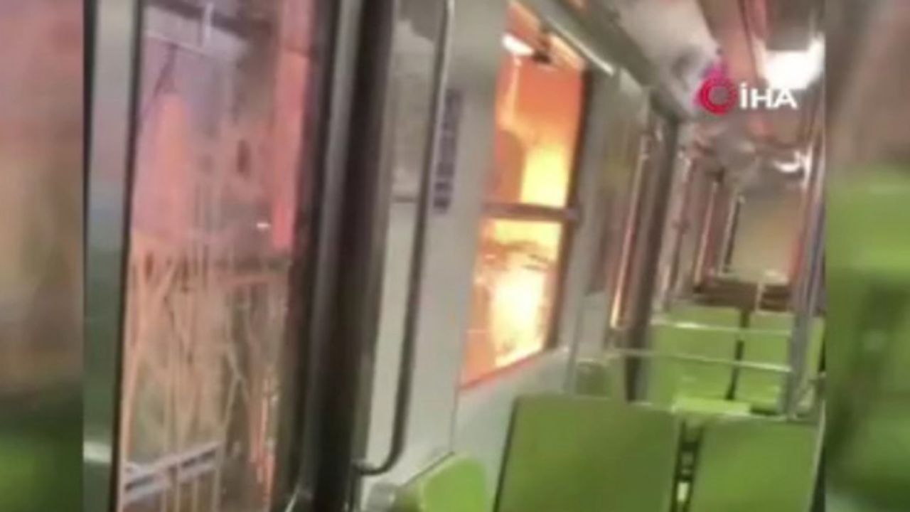 Metroda yangın çıktı: Büyük panik yaşandı!