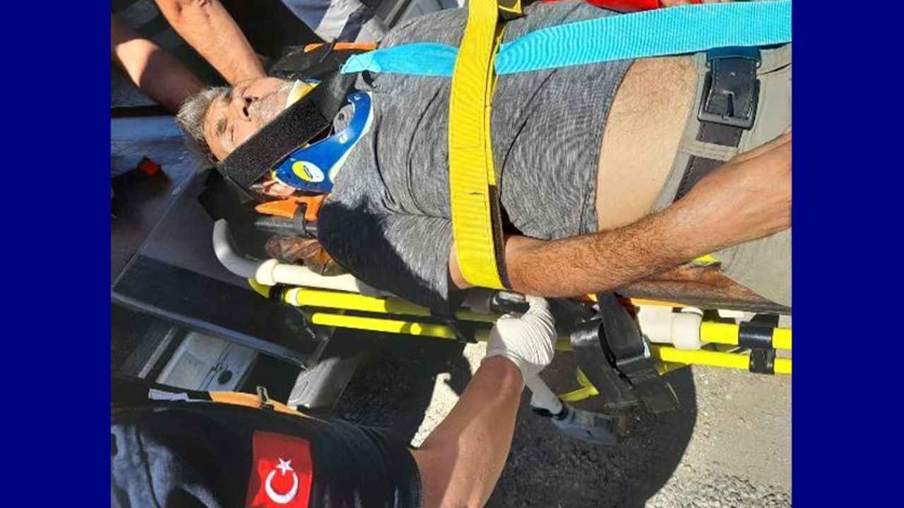 Trenin çarptığı kişi ağır yaralandı