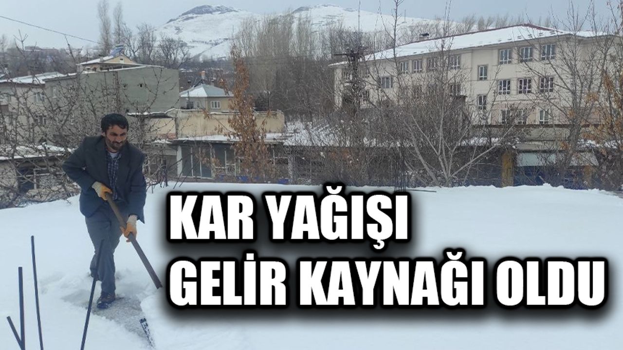 Kar yağışı gelir kaynağı oldu