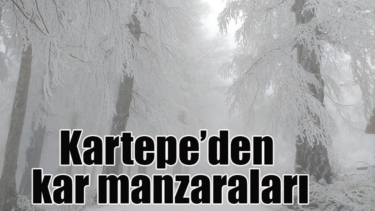 Kartepe’den kar manzaraları