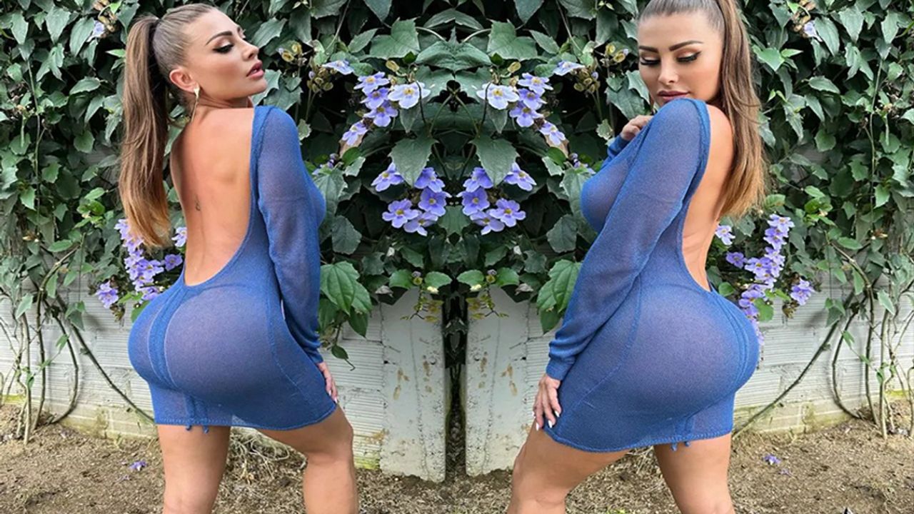 Sosyal medyayı yaktı geçti! Transparan elbisesiyle pozu hayranlarından tam not aldı