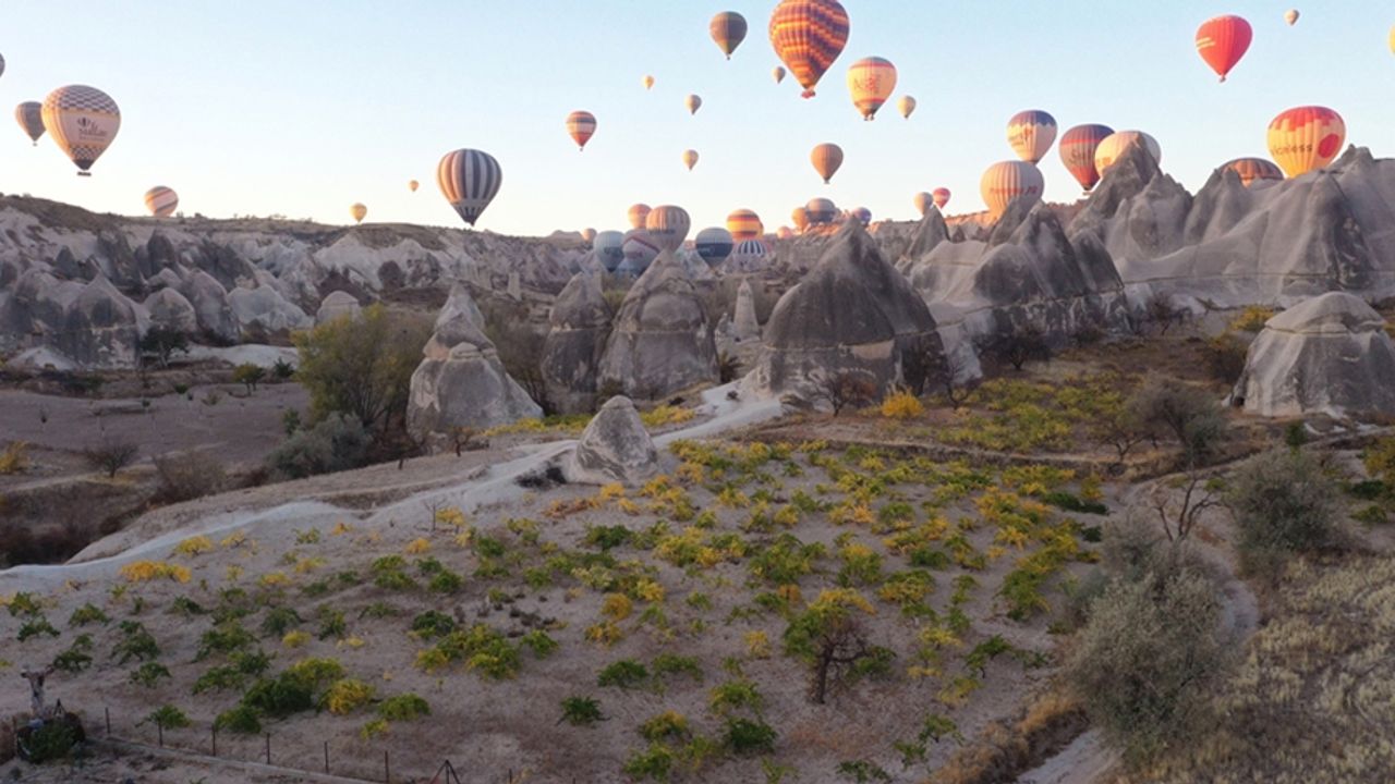 Sonbahar manzaraları Kapadokya'ya renk kattı
