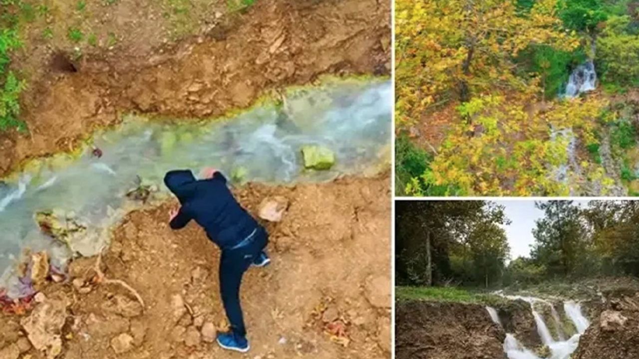 Kuruyan dere deprem sonrası akmaya başladı