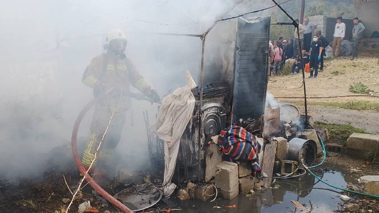 Konteynerde çıkan yangında bir yaşındaki bebek hayatını kaybetti