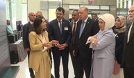 Erdoğan çifti, Türkevi'nde açılan atık sergisini gezdi