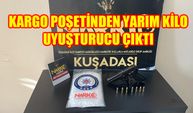 Kargo poşetinden yarım kilo uyuşturucu çıktı