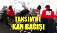 Taksim'de kan bağışı