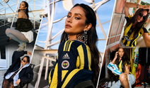 Dünyaca ünlü güzel Fenerbahçe formasını giydi! O pozlar sosyal medyayı yıktı geçti