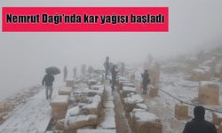 Nemrut Dağı’nda kar yağışı başladı