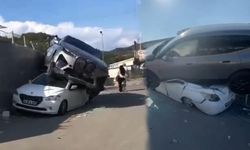 Bursa'da havadan araç yağdı