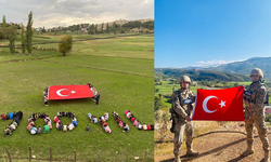 Bitlis’te jandarmadan Türk bayrağı