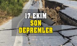 Az önce deprem mi oldu? 17 Ekim Salı son depremler