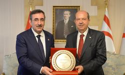 Cumhurbaşkanı Yardımcısı  Cevdet Yılmaz KKTC Cumhurbaşkanı Ersin Tatar ile görüştü