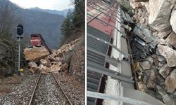 Zonguldak'ta tren kazası! Yük treni raydan çıktı