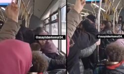 Otobüste iki kadın birbirine girdi! İşte o anlar..