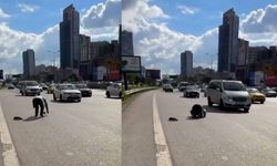 İstanbul'da ilginç olay! Otobanın ortasında namaz kıldı