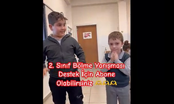 Sınıfta bölme yarışmasına katılan öğrencilerin heyecanlı anları viral oldu!