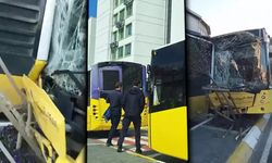 İstanbul'da faciaya ramak kala! Otobüsler kafa kafaya çarpıştı