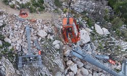 Teleferik faciasının enkazı havadan görüntülendi!