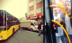 İETT otobüsü kamyonete çarptı! Canıyla tehdit edildi