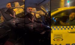 Taksici dehşeti kamerada! Ücret karşılığı birlikteliği kabul etmeyen kızlara küfür etti