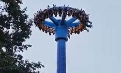 Lunaparkta korku dolu anlar! Ters kaldılar