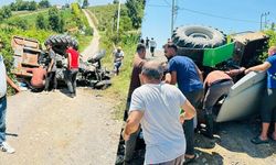 Kadın traktör sürücüsü hakimiyetini kaybetti: 1 ölü, 3 yaralı