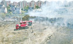 Ağaçlık alanda çıkan yangın sanayi sitesine sıçramadan söndürüldü