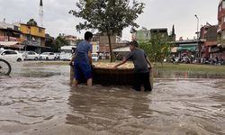 Adana'da sağanak ve şiddetli rüzgar hayatı olumsuz etkiledi