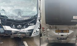 Avcılar'da iki metrobüsün çarpışması sonucu 2 kişi yaralandı