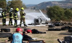 Çanakkale'de uçak kazası senaryosuyla geniş katılımlı tatbikat yapıldı