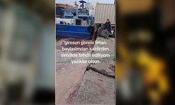 Görele Limanı'nda şoke eden görüntüler! Tankerin tüm atıklarını denize boşalttı