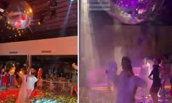 Kına gecesinde facianın eşiğinden dönüldü: Disko topu gelinin üzerine düştü