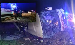 Van'da korkunç kaza! Yolcu otobüsü devrildi: Çok sayıda yaralı var