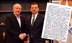 Ekrem İmamoğlu'ndan Muharrem İnce'ye mektup