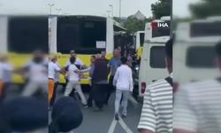 Şoför otobüsü yolcuların üzerine sürdü! O anlar kamerada