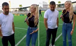 Arda Turan'ın Ukraynalı muhabirle röportajı olay oldu! Göz göze gelmemek için...