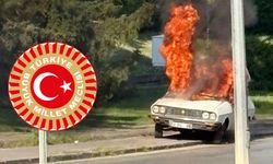 SON DAKİKA! TBMM önünde hareketli anlar: Beyaz Toros alev aldı!