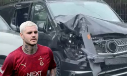 Galatasaray'ın golcüsü Icardi'nin aracı zincirleme kazaya karıştı
