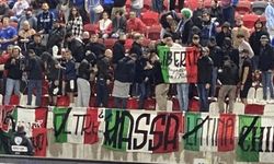 İtalyan taraftarlar İsrail ulusal marşını protesto etti