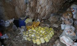 Adıyamanlı köylüler kışlık yiyeceklerini geleneksel yöntemle mağarada saklıyor