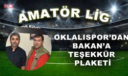 Oklalıspor’dan Bakan’a teşekkür plaketi