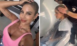 Kanserle mücadele eden Irmak Ünal saçlarını kazıttığı anları paylaştı