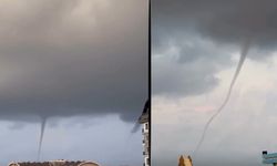 Antalya'da oluşan hortum kameraya yansıdı