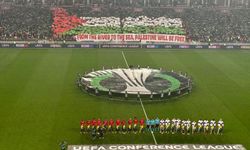 Samsunspor taraftarından Filistin'e destek koreografisi