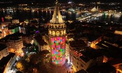 Galata Kulesi'nde Türkiye E-Ticaret Haftası için mapping gösterisi yapıldı
