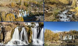 Muradiye Şelalesi sonbaharın renklerine büründü