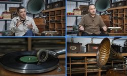 Taş plak koleksiyoncusu iki arkadaş geçmişin seslerini geleceğe taşıyor