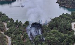 Fethiye'de kamp alanında çıkan yangın kontrol altına alındı