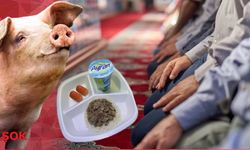 Skandal! Cuma namazı çıkışı babasının hayrına yarım ton domuz kavurması dağıttı!